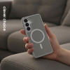 Crong Hybrid Matte Magnetic - Magsafe Case For Samsung Galaxy S26 (Gray) - (CRGHMMSGS26LGR)
