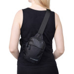 Wozinsky Unisex Mini Shoulder Bag Waterproof Dual-Compartment For Phone - Black - (WMS-W1)