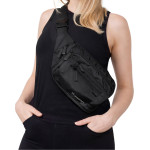 Wozinsky Unisex Shoulder Bag With Adjustable strap, Waterproof - Black - (WSB-W1)