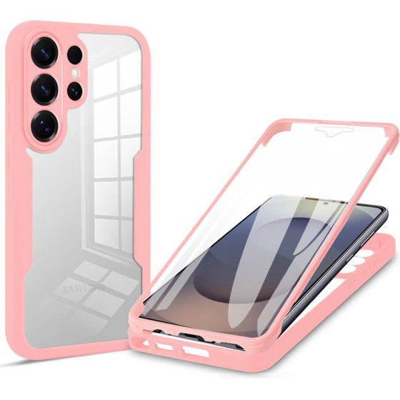 Techsuit - Colorverse 360 Series + Screen Protector - Samsung Galaxy S26 Ultra - Pink