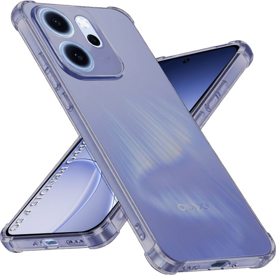 Techsuit - Shockproof Clear Silicone - Oppo Reno15 F / Reno15 Fs 5G - Smoke Black