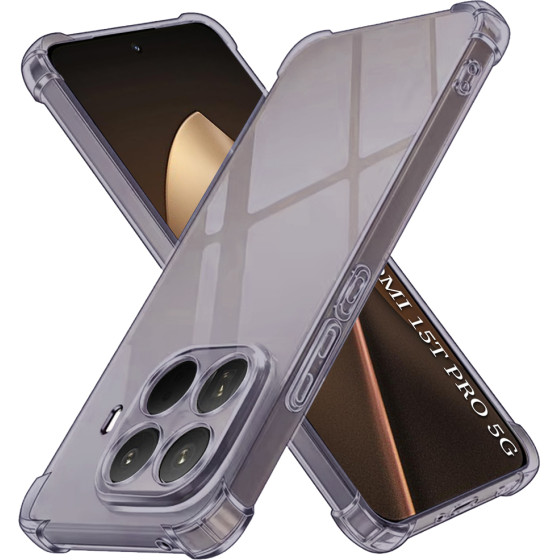 Techsuit - Shockproof Clear Silicone - Xiaomi 15T Pro - Smoke Black