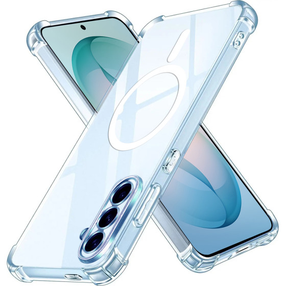 Techsuit - Shockproof Clear Silicone Magsafe - Samsung Galaxy S26 Plus - Clear