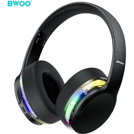 BWOO Anc Wireless Headphone Premuim Sound Quality BW587 Black