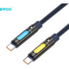 BWOO 240W Type C To Type C Data Scented Cable With Rgb Lighting Black X325C-C