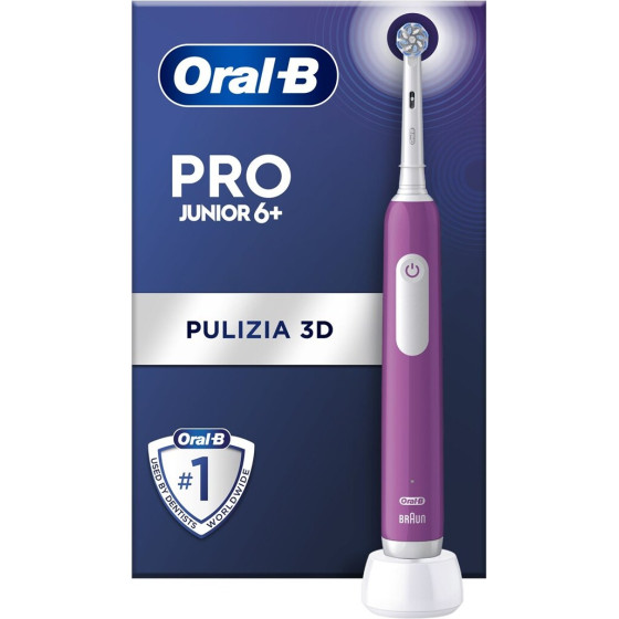 Braun Oral-B Junior Electric Toothbrush Child Rotating Toothbrush Purple - (8006540742891)
