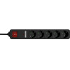 Gembird Power Strip With Usb charger, 5 sockets, 1.5 m, 2x USB, Black - (SPG5-U2-5-02)