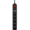 Gembird Power Strip With Usb charger, 5 sockets, 1.5 m, 2x USB, Black - (SPG5-U2-5-02)