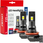 AMiO - ��������� Led F25 Pro Black Edition H8/H9/H11/H16 68W 12-24V Full Can Bus �� ����������� 7646lm �� ����� ����� 6000K ��� ��������� ���������� & ������� - ��� 2 ���. (04721/AM) - (04721)
