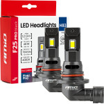 AMiO - ��������� Led F25 Pro Black Edition HB3 (9005) 68W 12-24V Full Can Bus �� ����������� 7646lm �� ����� ����� 6000K ��� ��������� ���������� & ������� - ��� 2 ���. (04722/AM) - (04722)