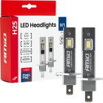 AMiO - ��������� Led ����� ������ ����� H1 ���� P14.5s ���� ����������� 12V �������� 20W (2920lm) Series H25 Canbus 6000K ��� ��������� ���������� - 2 ���. (04709/AM) - (04709)