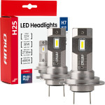 AMiO - ��������� Led ����� ������ ����� H7/H18 ���� PX26d/PY26d-1 ���� ����������� 12V �������� 30W (2710lm) Series H25 Canbus 6000K ��� ��������� ���������� - 2 ���. (04712/AM) - (04712)