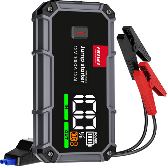 AMiO - ������� ��������� ��������� 3 �� 1 ����� Jump Starter �� ��� Led ��� Powerbank ���� ����������� 12V �������� 12Ah 500-1000A ��� ��������� ���������� - 1 ���. (04676/AM) - (04676)