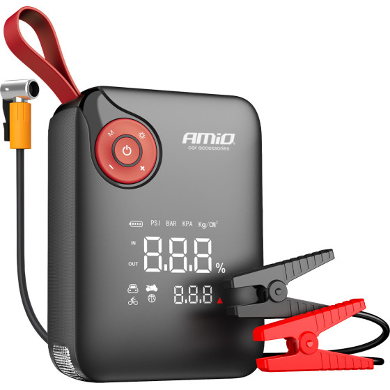 AMiO - ������� ��������� ��������� 4 �� 1 ����� Jump Starter Mini �� ��������� ���� ��� Led ��� Powerbank ���� ����������� 12V �������� 7.2Ah 600A ��� ��������� ���������� - 1 ���. (04675/AM) - (04675)