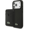 LACOSTE Iconic Petit Pique Magsafe Case + Wallet For Iphone 17 Pro Black - (LCHMBWP17LPLAK)