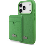 LACOSTE Iconic Petit Pique Magsafe Case + Wallet For Iphone 17 Pro Green - (LCHMBWP17LPLAN)