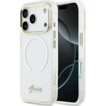 Guess Etui Iml Gradient Script Metal Magsafe Do Iphone 17 Pro Bialy - (GUHMP17L5HTGMCSH)