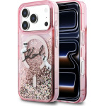 Karl Lagerfeld Case Liquid Glitter Karl Script Logo Magsafe For Iphone 17 Pro Pink - (KLHMP17L6LKSCAMP)