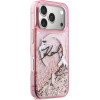 Karl Lagerfeld Case Liquid Glitter Karl Script Logo Magsafe For Iphone 17 Pro Pink - (KLHMP17L6LKSCAMP)