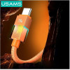 Usams Cable U93 240W USB-C To USB-C 1.2m Orange - (SJ775USB02)