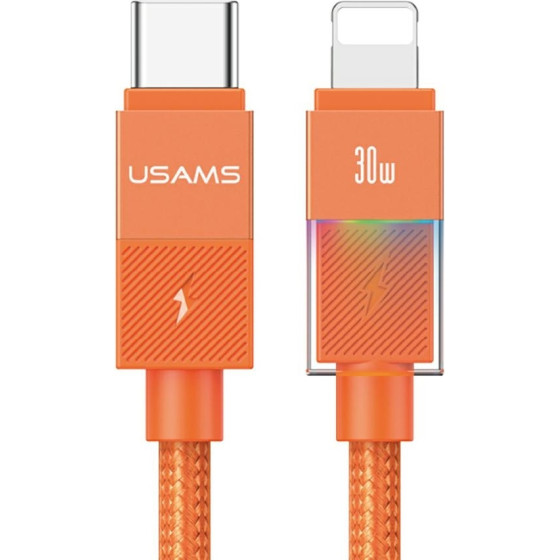 Usams Cable U93 30W USB-C To Lightning 1.2m Orange - (SJ776USB02)