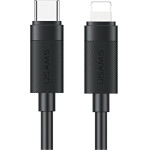 Usams Cable U94 30W USB-C To Lightning 1m Black - (SJ781USB01)