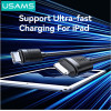 Usams Cable U94 30W USB-C To Lightning 1m Black - (SJ781USB01)