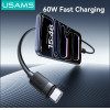 Usams Cable U94 60W USB-C To USB-C 1m Black - (SJ780USB01)
