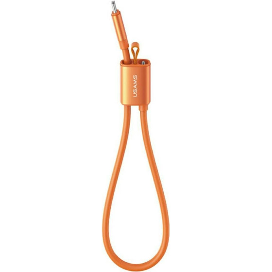 Usams Cable U97 60W USB-C To USB-C Handstrap 30cm Orange - (SJ784USB02)