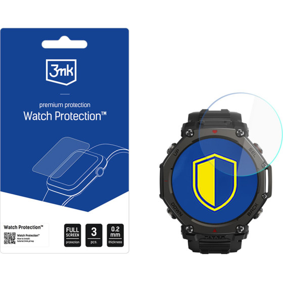 3MK Protection Hybrid Glass For The Display Of The Smartwatch 3MK Watch Protection Flexibleglass For Amazfit T-Rex 3 Pro 48mm - (W-3WPrFG-ATR3P-0)