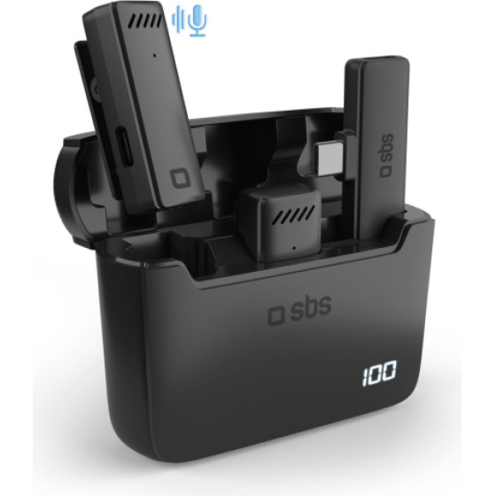 SBS Microphone With Type C Receiver Kit 2 - (TEKITMICCASEBT)