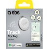 SBS Tracker Compatible With Apple Find My / Android Find Hub White - (TEFINDTAPGOW)