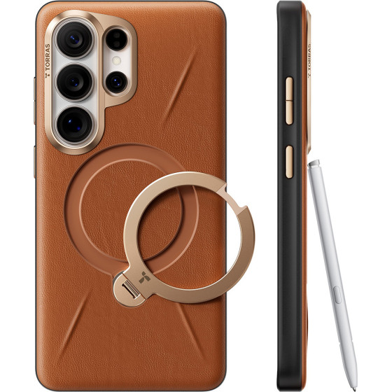 Torras - Qpro Leather Series - Samsung Galaxy S26 Ultra - Brown - (X00FX3261)