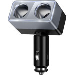 Hoco Smart Dual Cigarette Lighter Car Charger 2 Lighter Ports Max 240W/24V Z65 black