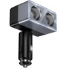 Hoco Smart Dual Cigarette Lighter Car Charger 2 Lighter Ports Max 240W/24V Z65 black