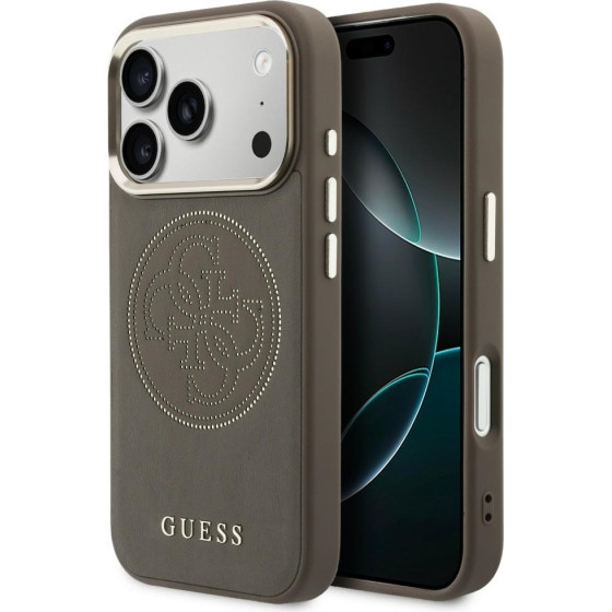 Guess case Perforated 4G Magsafe Do Iphone 17 Pro brown - (GUHMP17L5PG4SRGW)