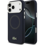 LACOSTE Case Silicone Metal Logo Magsafe For Iphone 17 Pro Max Navy Blue - (LCHMP17XSLAV)
