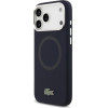 LACOSTE Case Silicone Metal Logo Magsafe For Iphone 17 Pro Max Navy Blue - (LCHMP17XSLAV)