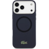 LACOSTE Case Silicone Metal Logo Magsafe For Iphone 17 Pro Max Navy Blue - (LCHMP17XSLAV)