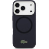 LACOSTE Case Silicone Metal Logo Magsafe For Iphone 17 Pro Navy Blue - (LCHMP17LSLAV)