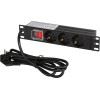 EXTRALINK 10'' 1U 3 Socket Eu Type Power Pdu With Switch Pdu 3-Eu - (EX.28839)