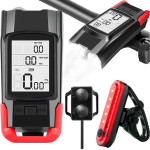 EXTRALINK Bicycle Light Set With Speedometer + Rear Light - (EX.26484)