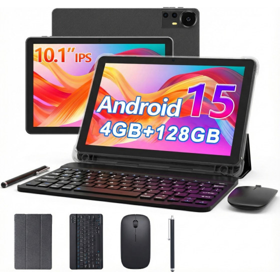 EXTRALINK TABLET CP31 WiFi ANDROID 15.0, 10.1'', 128GB, CAMERA 2MP+8MP BLACK - (EX.95870)