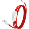 ONE Plus OnePlus SUPERVOOC 2in1 Charge Data Cable 8A 1,2m Red - (OP2IN1SPVCABLE)