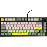 Ajazz Gaming Mechanical Keyboard AK820 - Moon Switches [Linear] (English US), Black, Gray, Rgb - (AJ-AK820-MS-GWY)