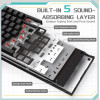 Ajazz Gaming Mechanical Keyboard AK820 - Red Switches [Linear] (English US), Black, White Backlight - (AJ-AK820-RS-BK)