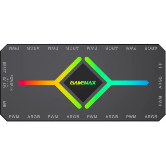 Gamemax Fan Hub - V4.0 Pwm Argb Hub + Controller Black - (1308-1300R0065)