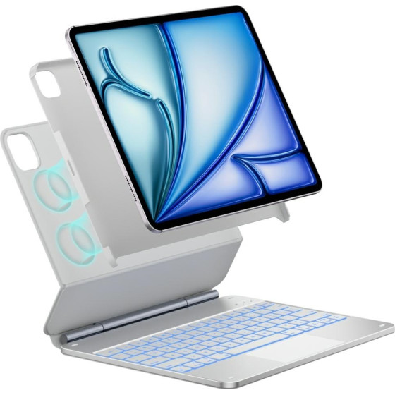 Typecase Case Edge + With Keyboard For Ipad Air 13 2024/2025 White - (KB206-129-E-WHTCBF-WHT-B-US-V5)
