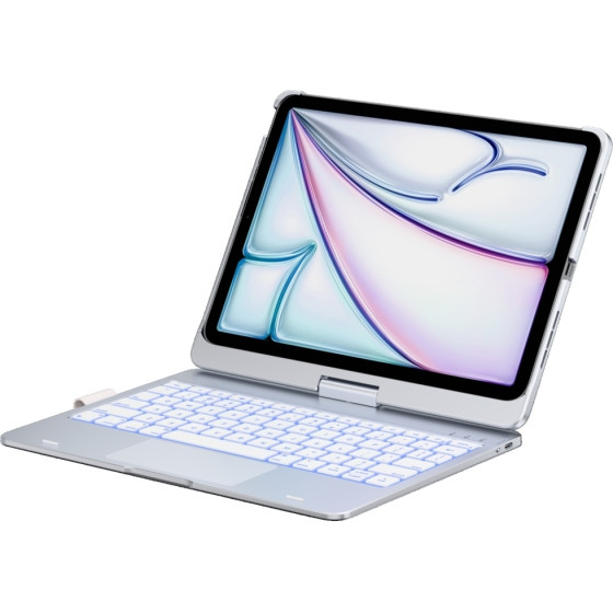 Typecase Case Flexbook Touch With Keyboard For Ipad Air 11 2024/2025 Silver - (KB201T-110-B-SLV-WHT-B-US-V4)