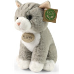 Rappa - Plush Realistic Mascot Gray Cat Sitting 23 Cm Eco-Friendly Soft Collection - (250819)